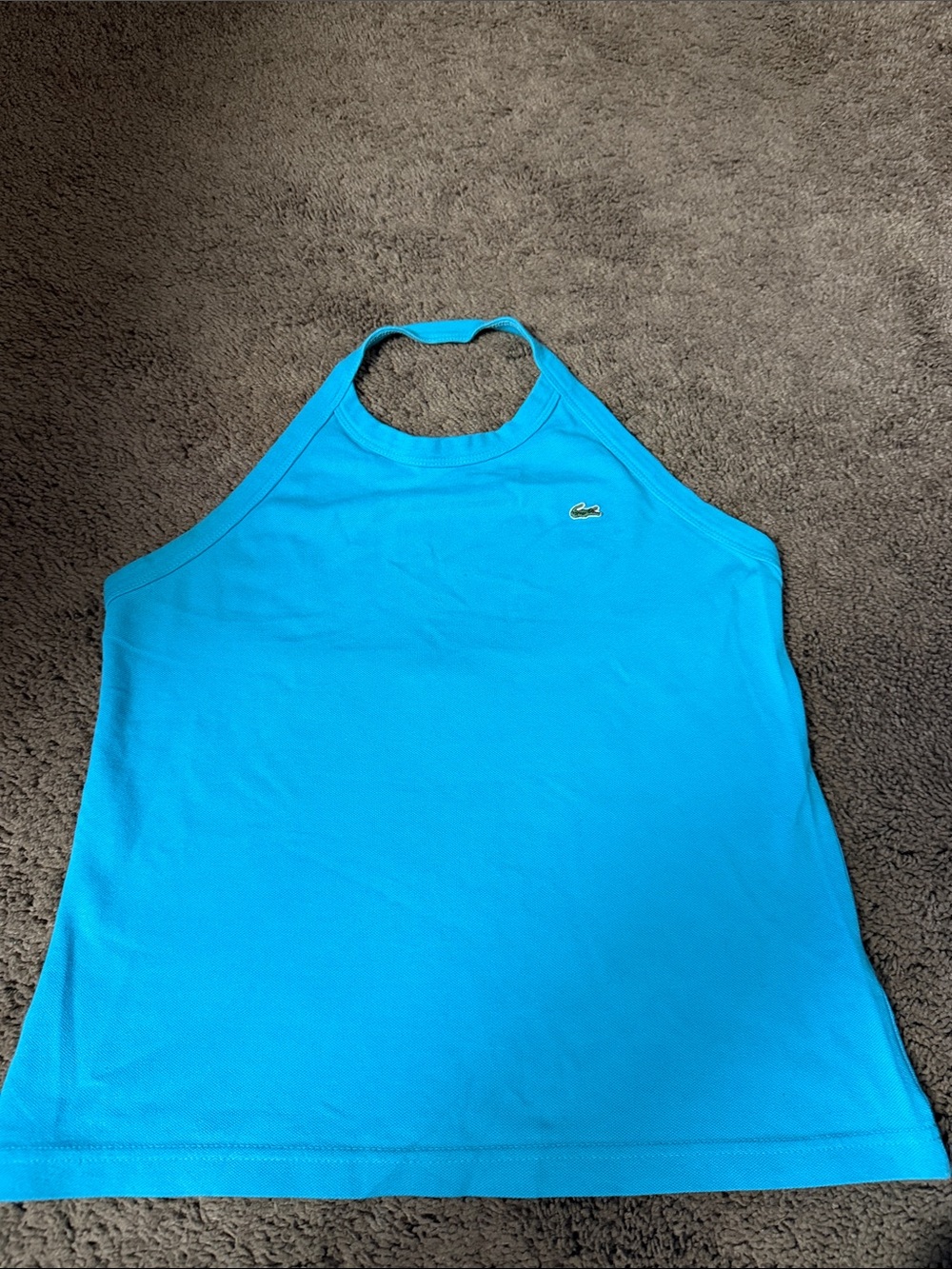 Lacoste Women's Turquoise High-Neck Swim Coverup Tank